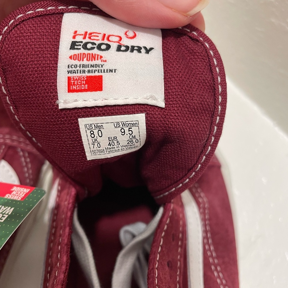Vans Suede Sneakers in Burgundy and White never worn - Picture 8 of 13